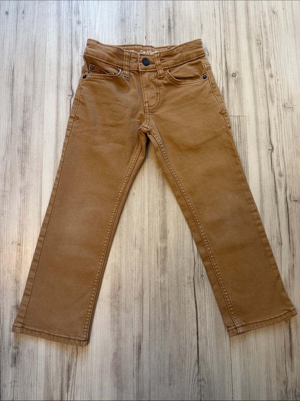 Cat & Jack Boys' Brown Straight Jeans